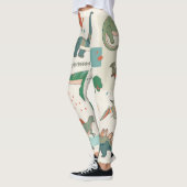 Dinosaurus cartoon: illustratieset. leggings (Links)