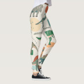 Dinosaurus cartoon: illustratieset. leggings (Rechts)
