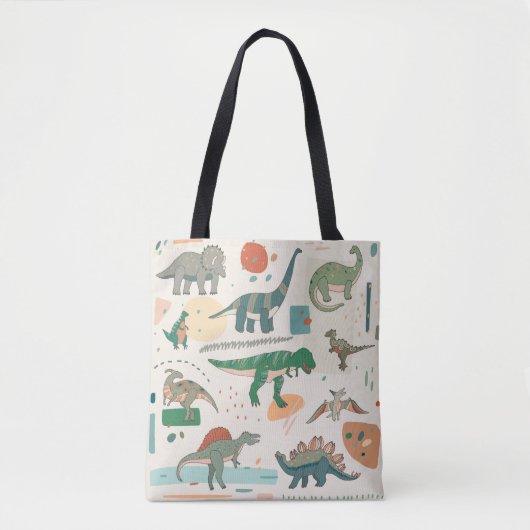 Dinosaurus cartoon: illustratieset. tote bag (Voorkant)