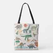 Dinosaurus cartoon: illustratieset. tote bag (Achterkant)