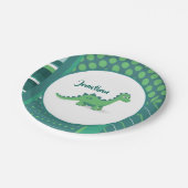 Dinosaurus cartoon kinder papier bord. papieren bordje (Gekanteld)