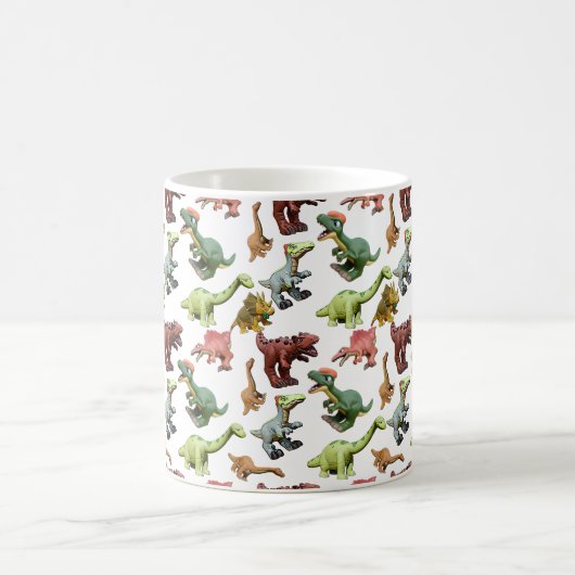 Dinosaurus Cartoon speelgoed Collage Koffiemok (Center)