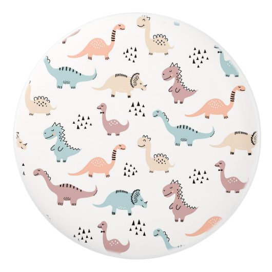 Dinosaurus Ceramic Pull Keramische Knop (Voorkant)