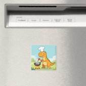 Dinosaurus Chef Koken Grappig Magneet (Insitu (Vaatwasser))