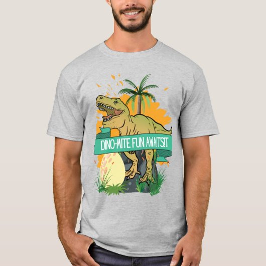 DINOSAURUS CITAT CARTOON T-SHIRT (Voorkant)