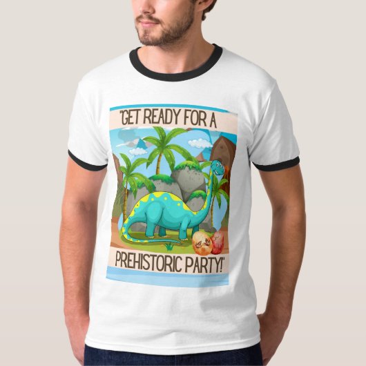 DINOSAURUS CITAT CARTOON T-SHIRT (Voorkant)