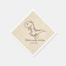 dinosaurus, Cocktail Paper Napkins