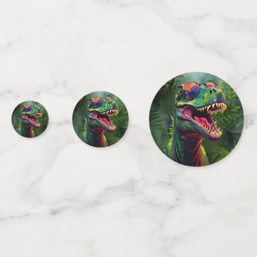 Dinosaurus Cool T Rex Confetti (Voorkanten)