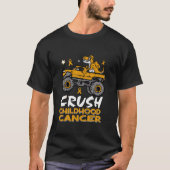 Dinosaurus Crush Jeugd Kanker Awareness Monster T-shirt (Voorkant)
