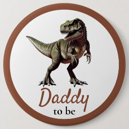 Dinosaurus Daddy Baby shower Ronde Button 6,0 Cm