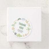 Dinosaurus Dank u Baby shower Genderneutraal Bedankjes Labels (In situ)