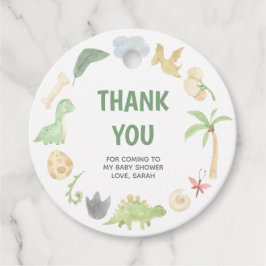 Dinosaurus Dank u Baby shower Genderneutraal Bedankjes Labels