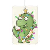 Dinosaurus danst op zijn favoriete kerstzoon luchtverfrisser (Voorkant)