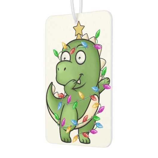 Dinosaurus danst op zijn favoriete kerstzoon luchtverfrisser (Links)