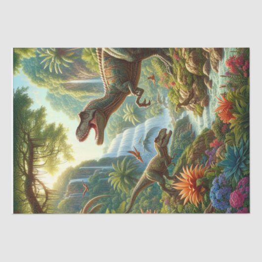 Dinosaurus Découpage Knutselwerk Tissuepapier (Voorkant)