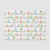 Dinosaurus Decoupage Papier, Kinderen Verjaardag D Tissuepapier (Voorkant)