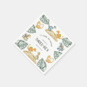 Dinosaurus Derde Verjaardag Drie-Rex Partij Servet (Hoek)