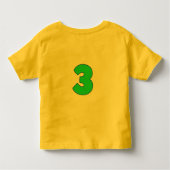 Dinosaurus Derde Verjaardag Jongen Shirt (Achterkant)