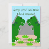 Dinosaurus Design Verjaardagsfeest voor kinderen Kaart (Voorkant)