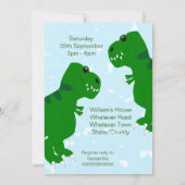 Dinosaurus Design Verjaardagsfeest voor kinderen Kaart (Achterkant)