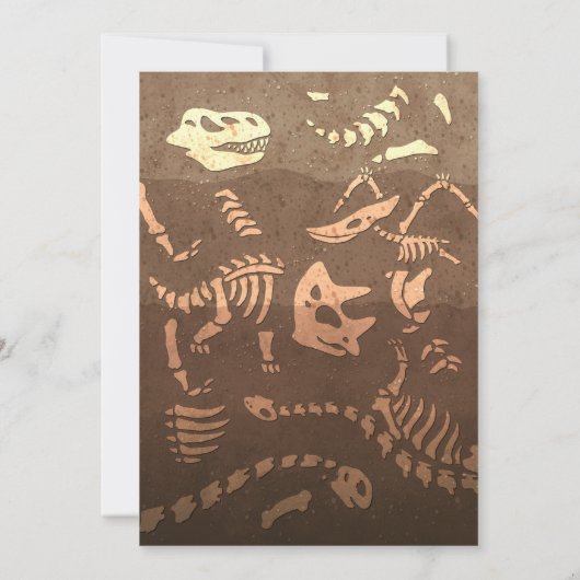 Dinosaurus Dig Paleontoloog Uitnodiging voor verja (Achterkant)