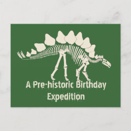 Dinosaurus Dig Verjaardagsavontuur Uitnodiging Briefkaart