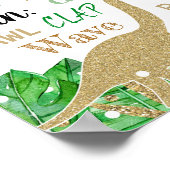 Dinosaurus Dino Birthday-schoolbord Poster (Hoek)