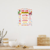 Dinosaurus Dino Brandweerwagen Verjaardag 1069 Poster (Keuken)