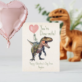 Dinosaurus Dino-mite Classroom Valentijn Briefkaart