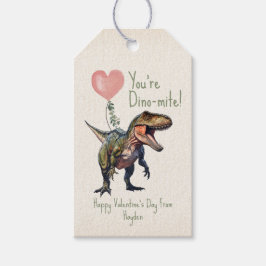 Dinosaurus Dino-mite Classroom Valentijn Cadeaulabel
