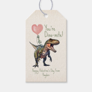 Dinosaurus Dino-mite Classroom Valentijn Cadeaulabel