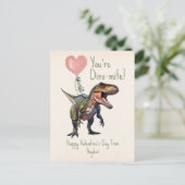Dinosaurus Dino-mite Classroom Valentijn Foto Briefkaart (Staand voorkant)