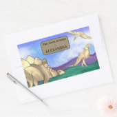 Dinosaurus Dit boek behoort tot de Kinder naam Rechthoekige Sticker (Envelop)