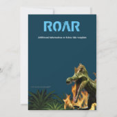 Dinosaurus DIY foto jongens thema feest vlammen bl Kaart (Achterkant)