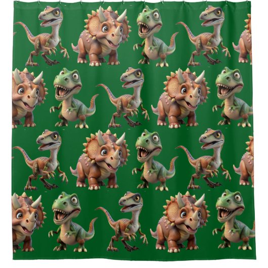 Dinosaurus douchegordijn (Voorkant)