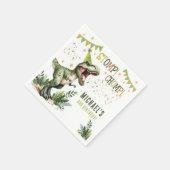Dinosaurus Drie Rex 3de Verjaardagsfeestje Servet (Hoek)