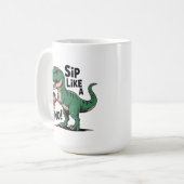 dinosaurus drink koffie koffiemok (Voorkant links)