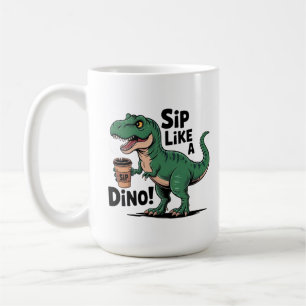 dinosaurus drink koffie koffiemok