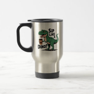 dinosaurus drink koffie reisbeker