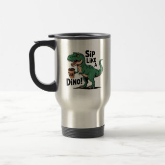 dinosaurus drink koffie reisbeker