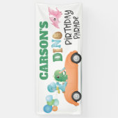 Dinosaurus Drive By Verjaardagsparade Feestje Spandoek (Verticaal)