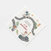 Dinosaurus Driver Party Dieren Kinderen Verjaardag Servet (Hoek)