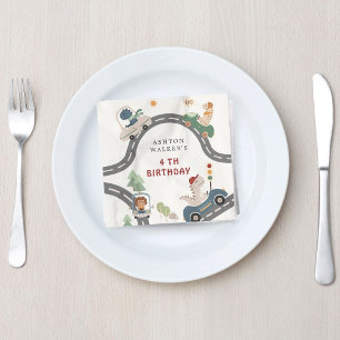 Dinosaurus Driver Party Dieren Kinderen Verjaardag Servet