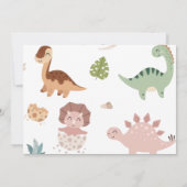 Dinosaurus Een Rex Jongen 1e Verjaardag Foto Kaart (Achterkant)