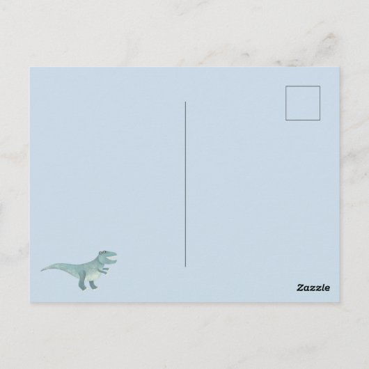 Dinosaurus Eerste 1e Verjaardag Feest Uitnodiging (Achterkant)