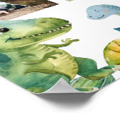 Dinosaurus Eerste Verjaardag 12 Foto Milestone Pos Poster (Hoek)