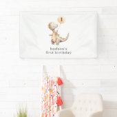 Dinosaurus eerste verjaardag ballon spandoek (Insitu)