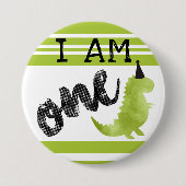 Dinosaurus Eerste Verjaardag Button Dinosaurus The (Voorkant)