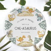 Dinosaurus Eerste Verjaardag Oneasaurus Party Papieren Bordje