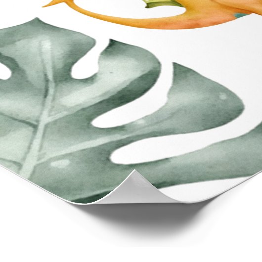 Dinosaurus Eerste Verjaardag Oneasaurus Party Poster (Hoek)